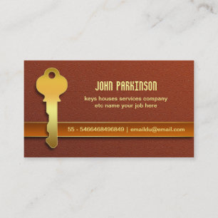 tarjeta de visita de negocio de llaves de casa