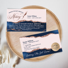 Tarjeta de visita de notario y agente de firma