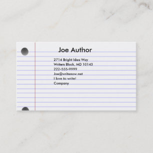 Tarjeta de visita de Notecard