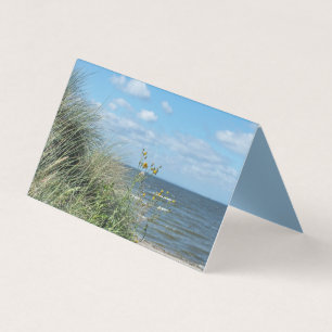 tarjeta de visita de oficina de paisaje de playa m