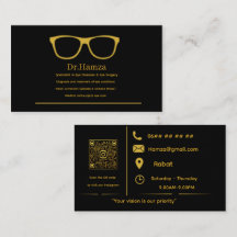 Tarjeta de visita de oftalmólogo profesional