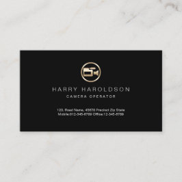 Tarjeta de visita de operador de cámara Gold