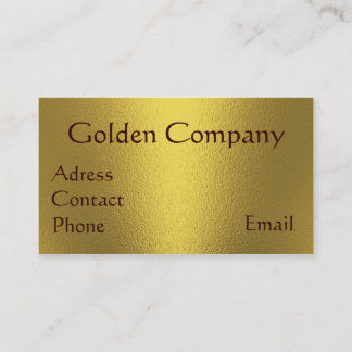Tarjeta de visita de oro