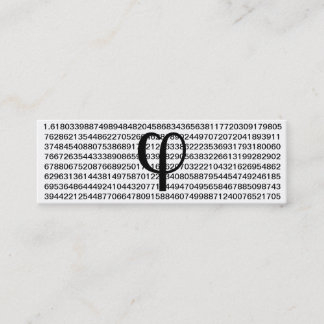 tarjeta de visita de oro de Fibonacci del