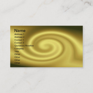 Tarjeta de visita de oro de la onda