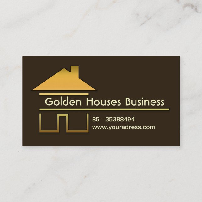 tarjeta de visita de oro de las casas (Anverso)