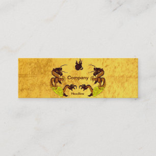 Tarjeta de visita de oro de los dragones
