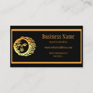 Tarjeta de visita de oro de Sun