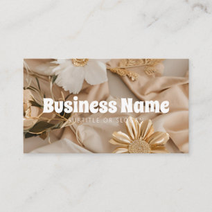 Tarjeta de visita de oro estéreo neutra