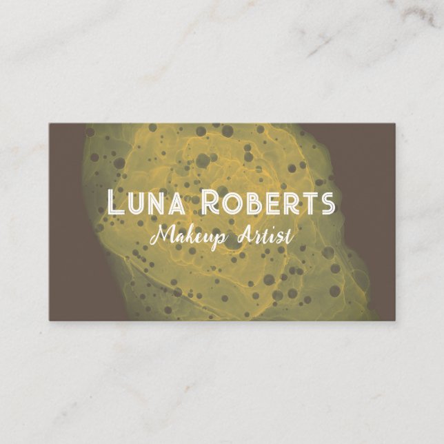 Tarjeta de visita de oro pintada (Anverso)