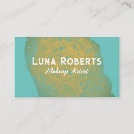 Tarjeta de visita de oro pintada