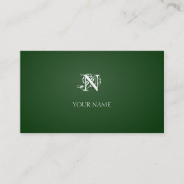 Tarjeta De Visita De oro verde oscuro de Nouveau