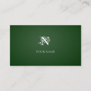 Tarjeta De Visita De oro verde oscuro de Nouveau