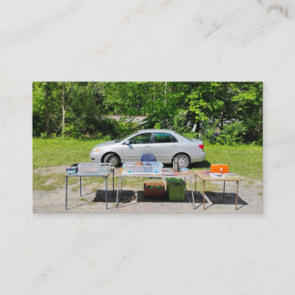 Tarjeta de visita de país del mercado de pulgas