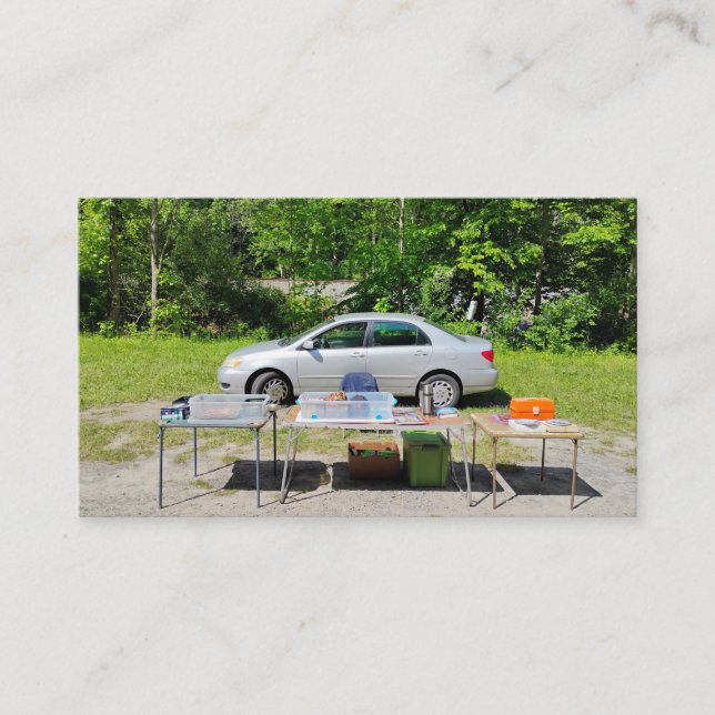 Tarjeta de visita de país del mercado de pulgas (Anverso)