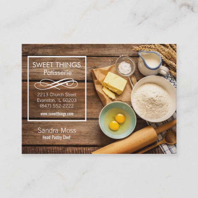 tarjeta de visita de panadería (Anverso)