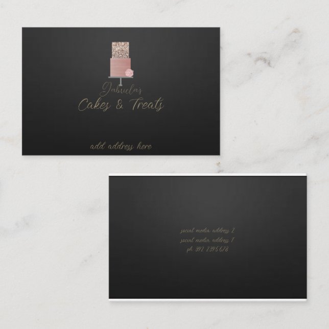 tarjeta de visita de panadería personalizado (Anverso / Reverso)
