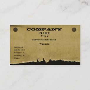 Tarjeta de visita de papel rasgada, beige oscuro