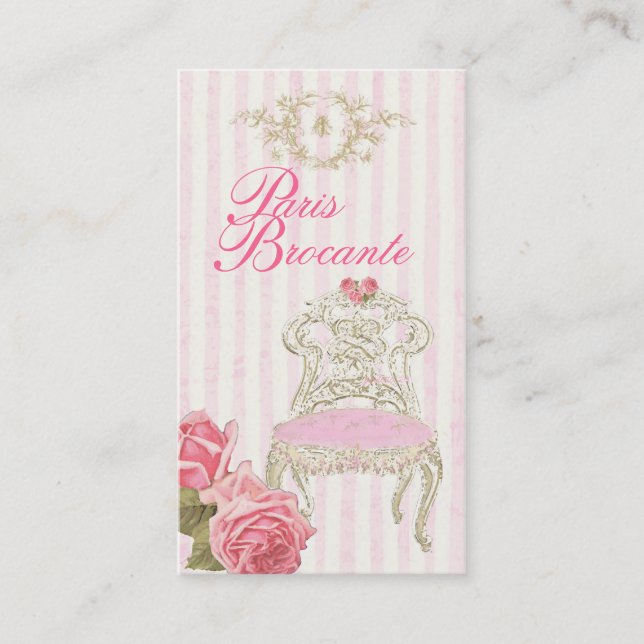 Tarjeta de visita de París Brocante (Anverso)