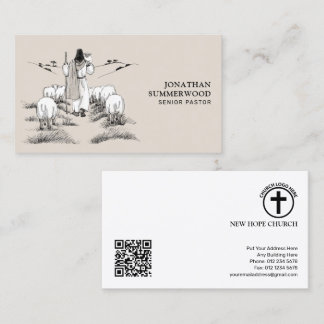 Tarjeta de visita de pastor principal | Jesús el P