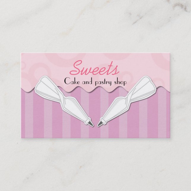 Tarjeta de visita de Pastry Shop (Anverso)