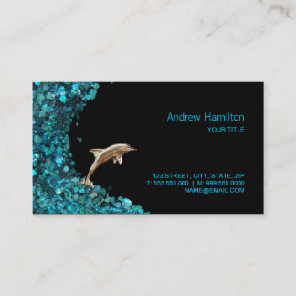 Tarjeta de visita de Paua Shell de la aguamarina