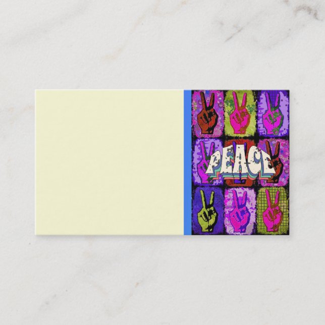 Tarjeta de visita de paz (Anverso)