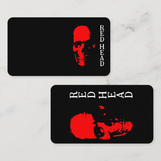 Tarjeta de visita de pelirroja (Anverso / Reverso)
