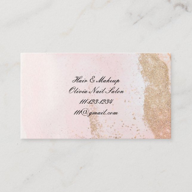 tarjeta de visita de peluquería (Anverso)