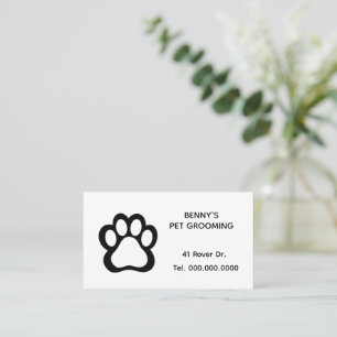 Tarjeta de visita de peluquería canina