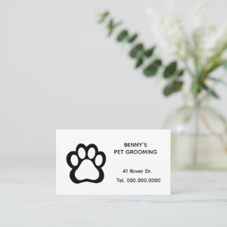 Tarjeta de visita de peluquería canina