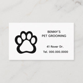 Tarjeta de visita de peluquería canina