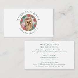 Tarjeta de visita de peluquería canina Yorkshire T
