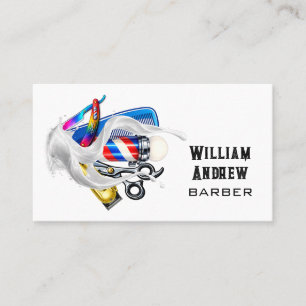 Tarjeta de visita de peluquería de Barbería Profes