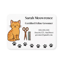 Tarjeta de visita de peluquería de gatos personali