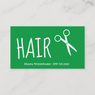 Tarjeta de visita de peluquería Green
