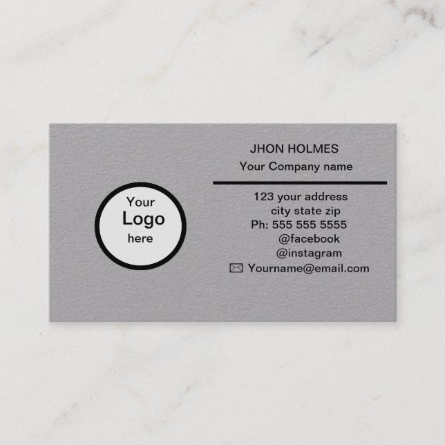 Tarjeta de visita de personalizable (Anverso)