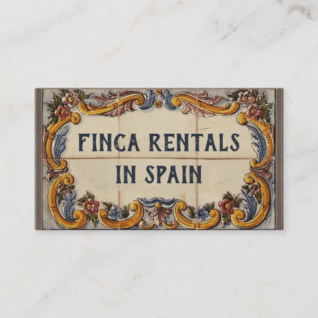 Tarjeta de visita de personalizable (estilo españo (Anverso)