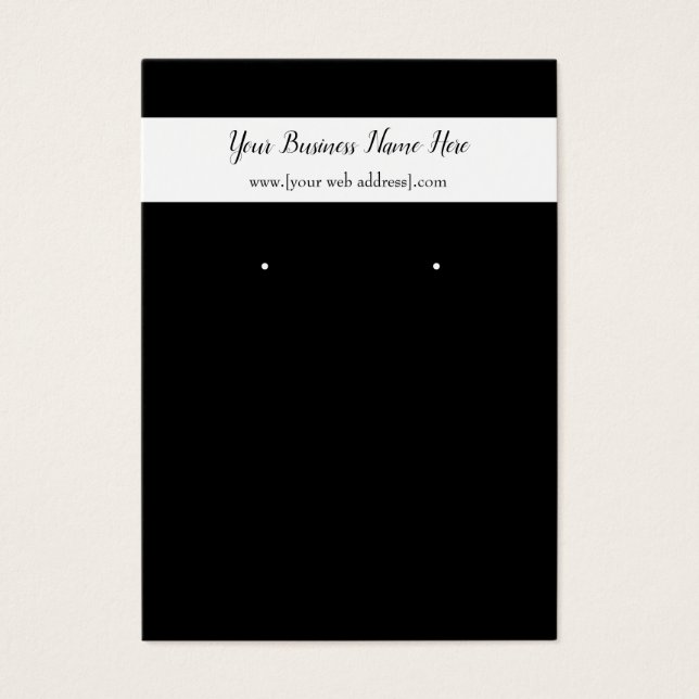 Tarjeta de visita de Personalizado blanco negro (Frente)