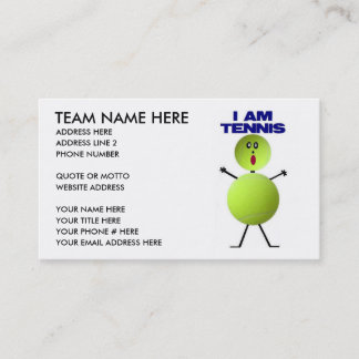 Tarjeta de visita de Personalizado de tenis