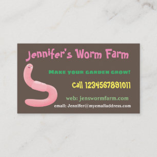 Tarjeta de visita de personalizado de vermiculares