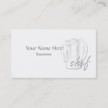 Tarjeta de visita de Personalizado del chef ejecut