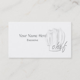 Tarjeta de visita de Personalizado del chef ejecut