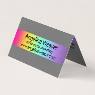 Tarjeta de visita de Personalizado Gris con banda