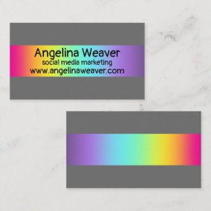 Tarjeta de visita de Personalizado Gris con banda