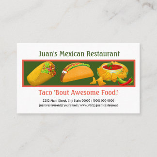 Tarjeta de visita de Personalizado mexicano