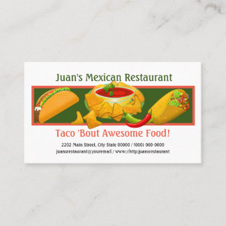 Tarjeta de visita de Personalizado mexicano