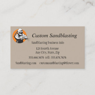 Tarjeta de visita de personalizado Sandblasting Bu