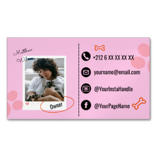 Tarjeta de visita de Pet Lover personalizado con f