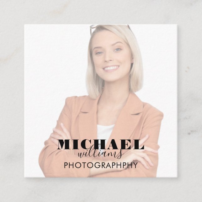 Tarjeta de visita de Photo Square (Anverso)